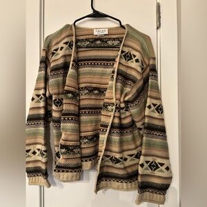 Pattern Cardigan Sweater